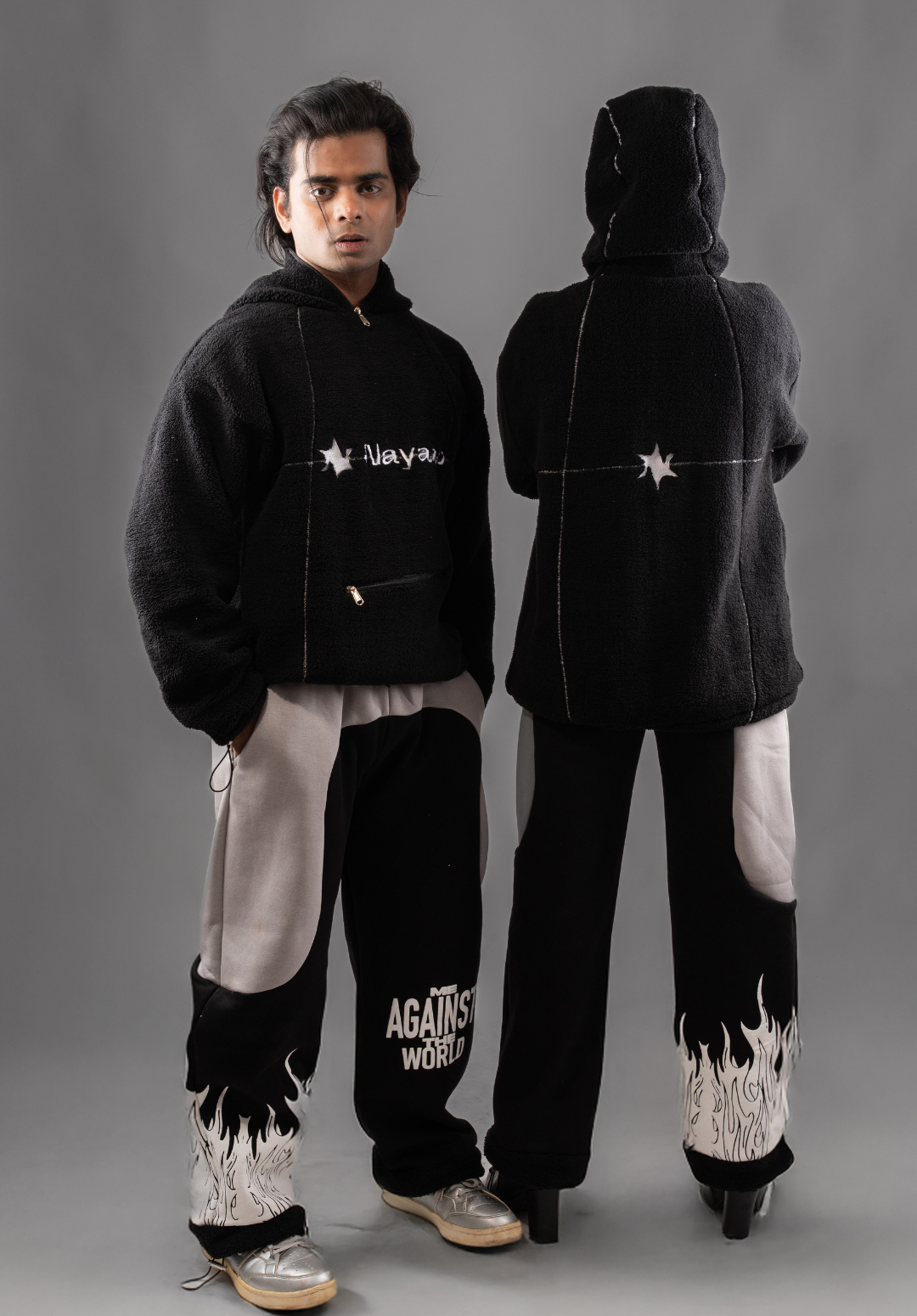 Light Grey Mountain Fire Joggers