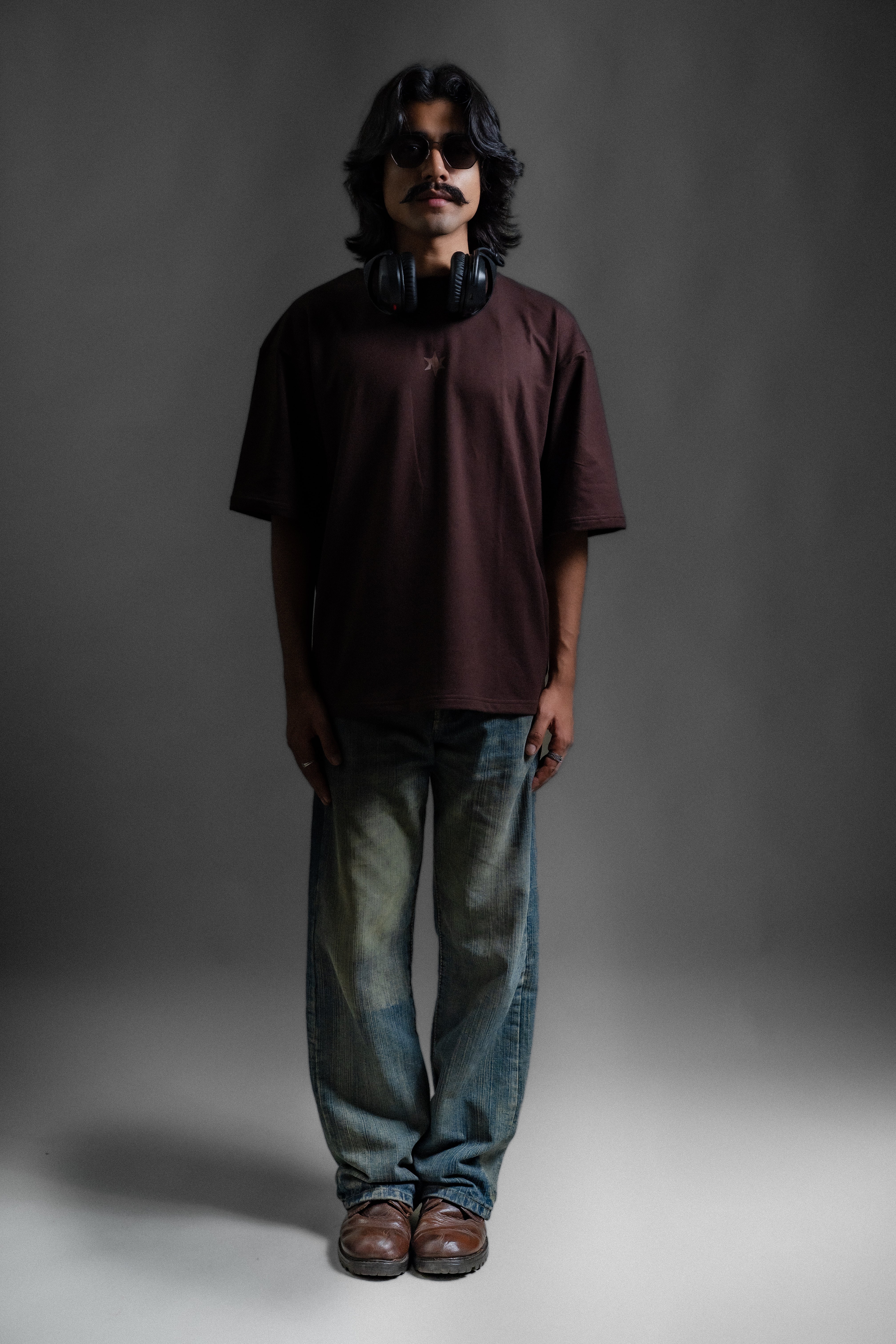 Ember 01 Brown Oversized Tee