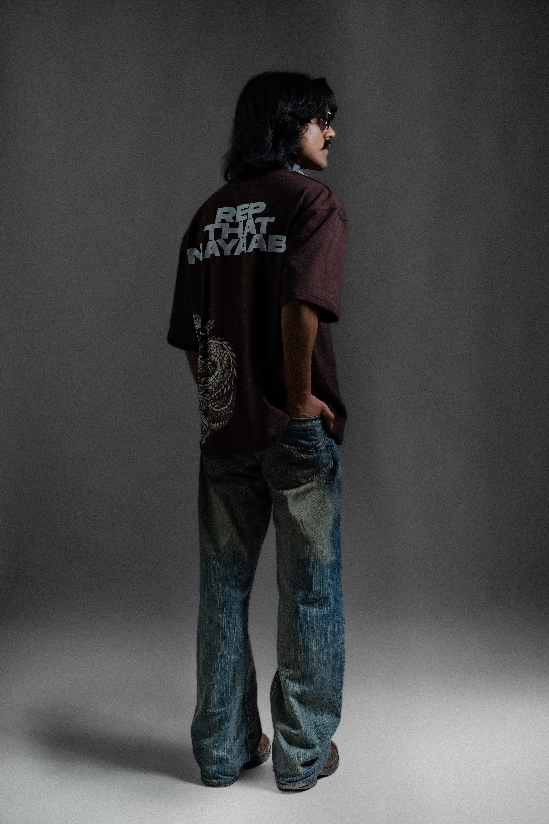 Ember 01 Brown Oversized Tee