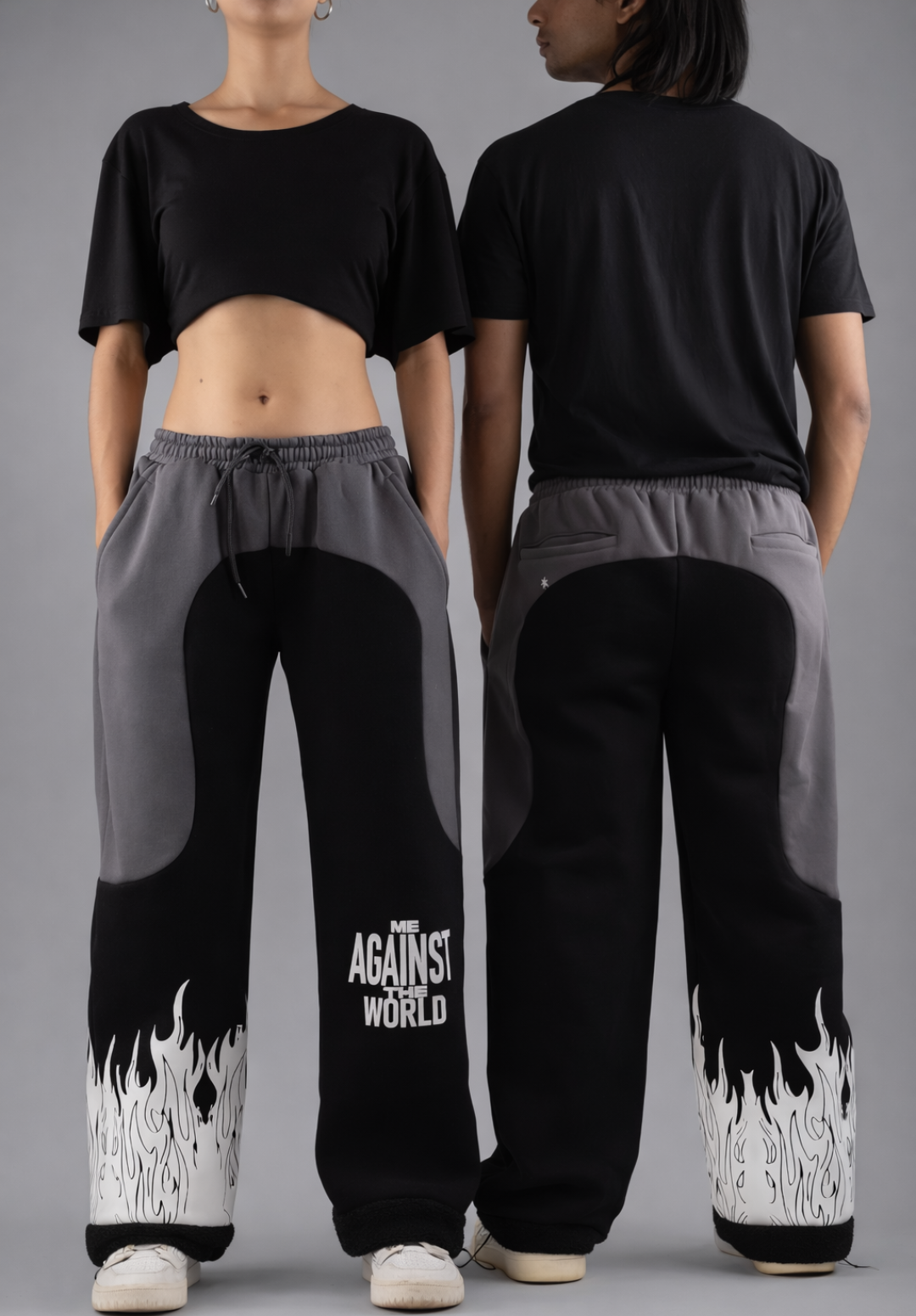Dark Grey Mountain Fire Joggers