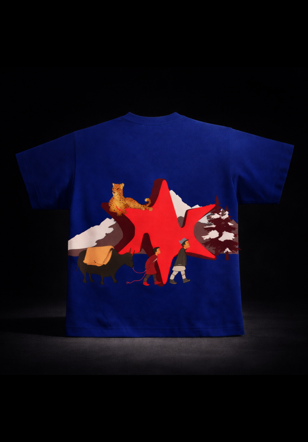 Nomad Line Blue Oversized Tee