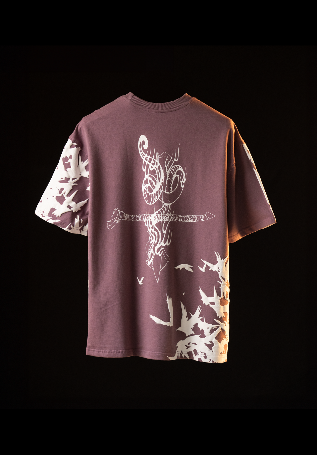 Disorganised Purple Oversized Tee